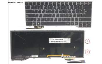 Fujitsu FUJ:CP690956-XX KEYBOARD BLACK W/ BL SPAIN