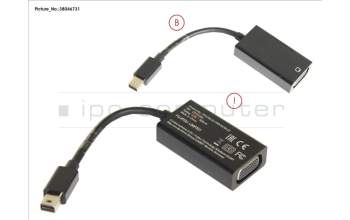 Fujitsu CABLE, VGA ADAPTER (MINI DP TO VGA) für Fujitsu Stylistic R727