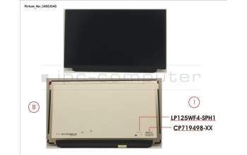 Fujitsu FUJ:CP719498-XX LCD PANEL LGD AG, LP125WF4-SPH1(EDP,FHD)