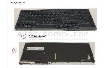 Fujitsu FUJ:CP724644-XX KEYBOARD 10KEY BLACK W/ BL NORDIC/EST