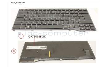 Fujitsu FUJ:CP724748-XX KEYBOARD BLACK W/ BL CZECH/SLOVAKIA