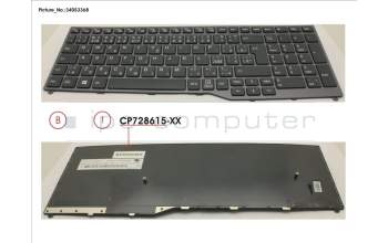 Fujitsu FUJ:CP728615-XX KEYBOARD 10KEY BLACK W/O TS CZECH/SLOVAK