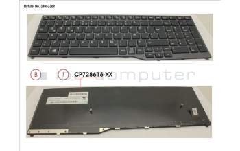 Fujitsu FUJ:CP728616-XX KEYBOARD 10KEY BLACK W/O TS ICELAND