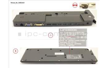 Fujitsu PORT REPLICATOR W/ KEY LOCK für Fujitsu LifeBook U728