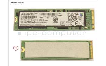 Fujitsu FUJ:CP741217-XX SSD PCIE M.2 2280 512GB(FDE)W/RUBBER