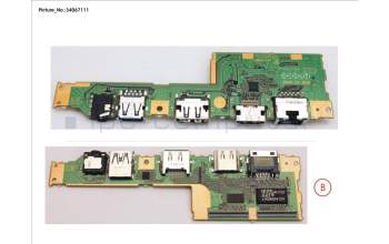 Fujitsu FUJ:CP753817-XX SUB BOARD, AUDIO/USB/LAN