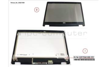 Fujitsu FUJ:CP754188-XX LCD ASSY FHD, AG INCL.TOUCHPANEL