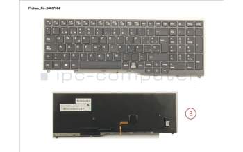 Fujitsu FUJ:CP757703-XX KEYBOARD 10KEY BLACK W/ TS SPAIN
