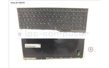 Fujitsu FUJ:CP757769-XX KEYBOARD 10KEY BLACK W/O TS NORDIC/EST