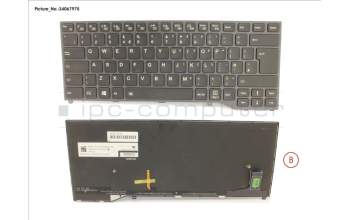 Fujitsu FUJ:CP758507-XX KEYBOARD BLACK W/ BL UK