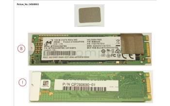 Fujitsu FUJ:CP760690-XX SSD M.2 2280 256GB (OPAL) W/RUBBER