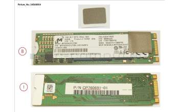 Fujitsu FUJ:CP760691-XX SSD M.2 2280 512GB (OPAL) W/RUBBER