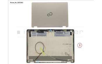 Fujitsu FUJ:CP766744-XX LCD BACK COVER ASSY (FHD) W/ CAM/MIC