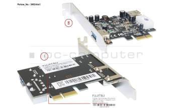 Fujitsu Primergy RX100 S7-P original Fujitsu USB 3.0 PCIe Karte für Primergy TX300 S8