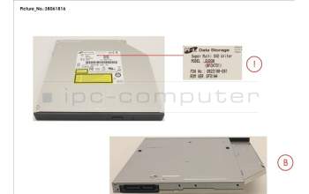 Fujitsu DVD SUPERMULTI ULTRA SLIM TRAY 9.5MM für Fujitsu Primergy RX1330 M3