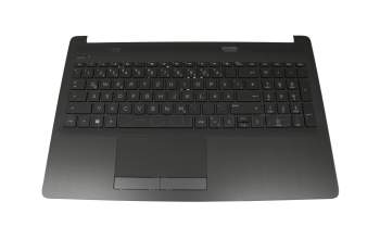 HP 15-da1000 Original Tastatur inkl. Topcase DE (deutsch) schwarz/schwarz (gebürstete Metalloptik)
