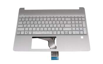 HP 15s-eq0000 Original Tastatur inkl. Topcase DE (deutsch) silber/silber