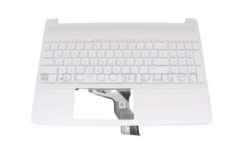 HP 15s-fq0000 Original Tastatur inkl. Topcase DE (deutsch) weiß/weiß mit Backlight