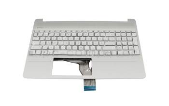 HP 15s-fq2000 Original Tastatur inkl. Topcase DE (deutsch) silber/silber mit Backlight