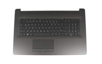 HP 17-by1000 Original Tastatur inkl. Topcase DE (deutsch) schwarz/schwarz (DVD) (Optik: Metall schwarz gebürstet)