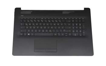 HP 17-by4000 Original Tastatur inkl. Topcase DE (deutsch) schwarz/schwarz (DVD) (Optik: Rautemuster)