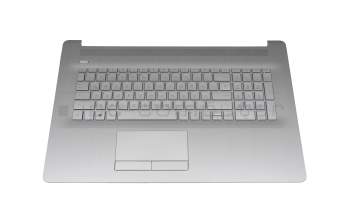 HP 17-by4000 Original Tastatur inkl. Topcase DE (deutsch) silber/silber mit Backlight (DVD)