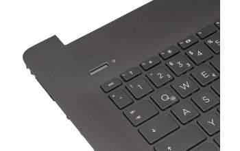 HP 17-ca1000 Original Tastatur inkl. Topcase DE (deutsch) schwarz/schwarz (DVD) (Optik: Metall schwarz gebürstet)