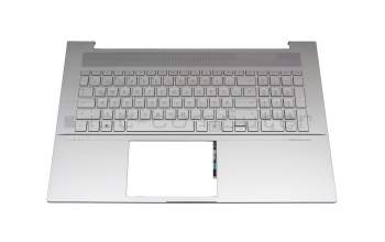 HP Envy 17-ch0000 Original Tastatur inkl. Topcase DE (deutsch) silber/silber mit Backlight