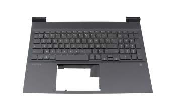 HP Envy 17-ch0000 Original Tastatur inkl. Topcase FR (französisch) silber/schwarz mit Backlight