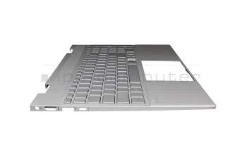 HP Envy x360 15-ed1000 Original Tastatur inkl. Topcase DE (deutsch) silber/silber mit Backlight (UMA)