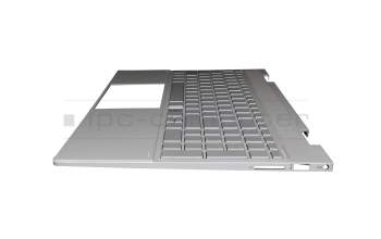 HP Envy x360 15-ed1000 Original Tastatur inkl. Topcase DE (deutsch) silber/silber mit Backlight (UMA)