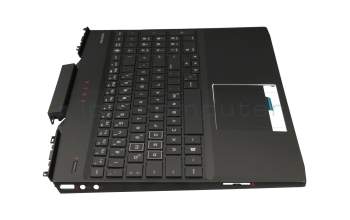HP Omen 15-dc1000 Original Tastatur inkl. Topcase DE (deutsch) schwarz/schwarz mit Backlight