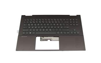 HP Omen 16-c0000 Original Tastatur inkl. Topcase DE (deutsch) schwarz/schwarz mit Backlight