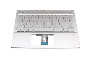 HP Pavilion 14-ce0000 Original Tastatur inkl. Topcase DE (deutsch) silber/silber mit Backlight