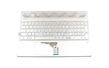HP Pavilion 15-cs1100 Original Tastatur inkl. Topcase DE (deutsch) silber/silber mit Backlight (UMA-Grafik)