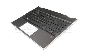 HP Pavilion x360 14-cd0700 Original Tastatur inkl. Topcase DE (deutsch) schwarz/schwarz mit Backlight