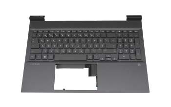 HP Victus 16-e1000 Original Tastatur inkl. Topcase DE (deutsch) grau/grau mit Backlight