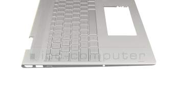 HPM16M7 Original HP Tastatur inkl. Topcase DE (deutsch) silber/silber mit Backlight