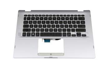 HQ21012771000 Original Huaqin Tastatur inkl. Topcase DE (deutsch) schwarz/silber mit Backlight