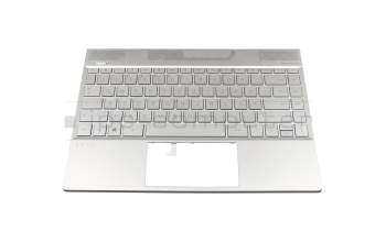 L12735-041 Original HP Tastatur inkl. Topcase DE (deutsch) silber/silber mit Backlight