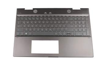 L13652-041 Original HP Tastatur inkl. Topcase DE (deutsch) grau/grau mit Backlight