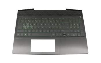 L20671-041 Original HP Tastatur inkl. Topcase DE (deutsch) schwarz/grün/schwarz mit Backlight