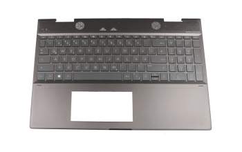 L32763-041 Original HP Tastatur inkl. Topcase DE (deutsch) grau/grau mit Backlight