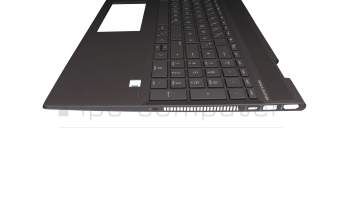 L53987-041 Original HP Tastatur inkl. Topcase DE (deutsch) grau/anthrazit mit Backlight