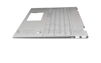 L57222-041 Original HP Tastatur inkl. Topcase DE (deutsch) silber/silber mit Backlight (UMA)