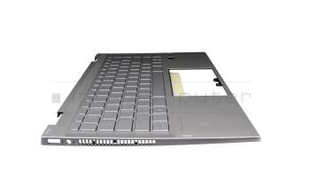 L85716-041 Original HP Tastatur inkl. Topcase DE (deutsch) silber/silber mit Backlight Fingerprint / Hintergrundbeleuchtung