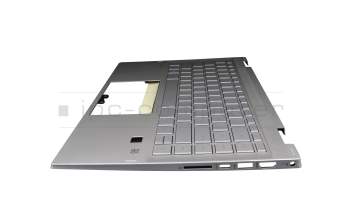 L96521-041 Original HP Tastatur inkl. Topcase DE (deutsch) silber/silber mit Backlight Fingerprint / Hintergrundbeleuchtung