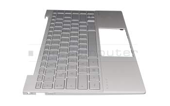 L98413-041 Original HP Tastatur inkl. Topcase DE (deutsch) silber/silber mit Backlight