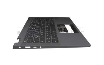 LC650-14 Original Lenovo Tastatur inkl. Topcase DE (deutsch) schwarz/grau mit Backlight