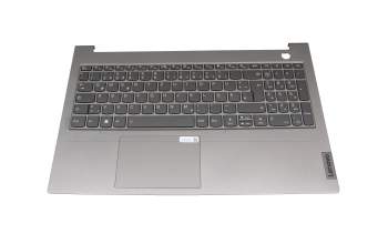 LCM19J36D0J686A Original Lenovo Tastatur inkl. Topcase DE (deutsch) silber/grau mit Backlight
